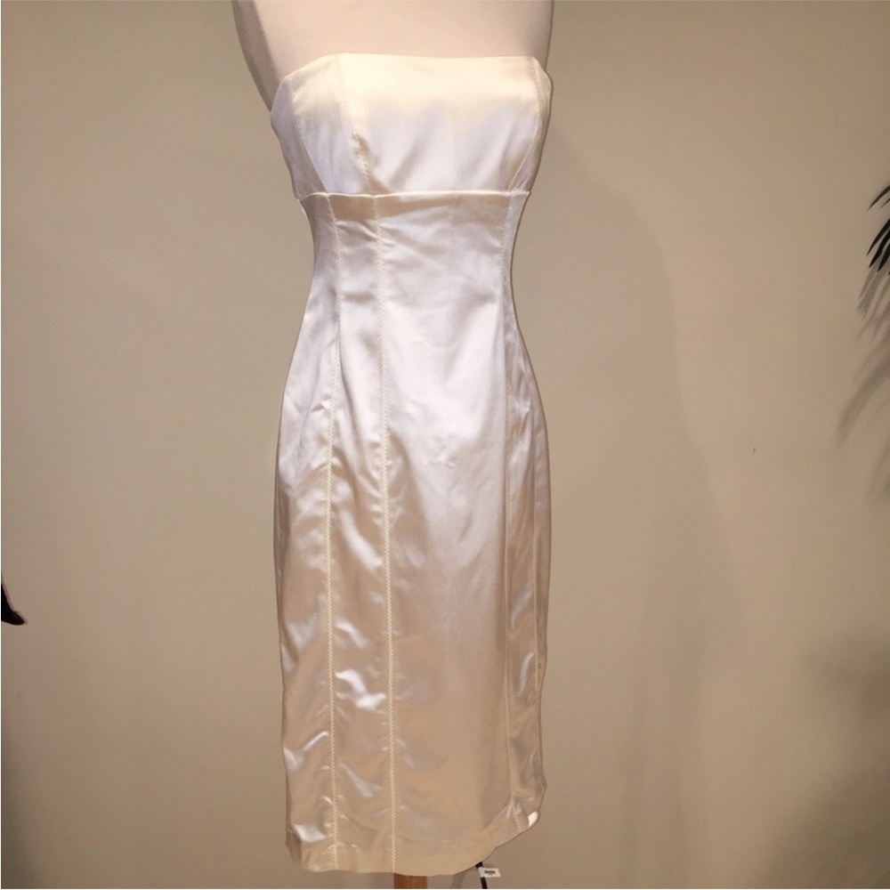 🔥Hot Bebe satin slim sexy tube bodycon dress midi